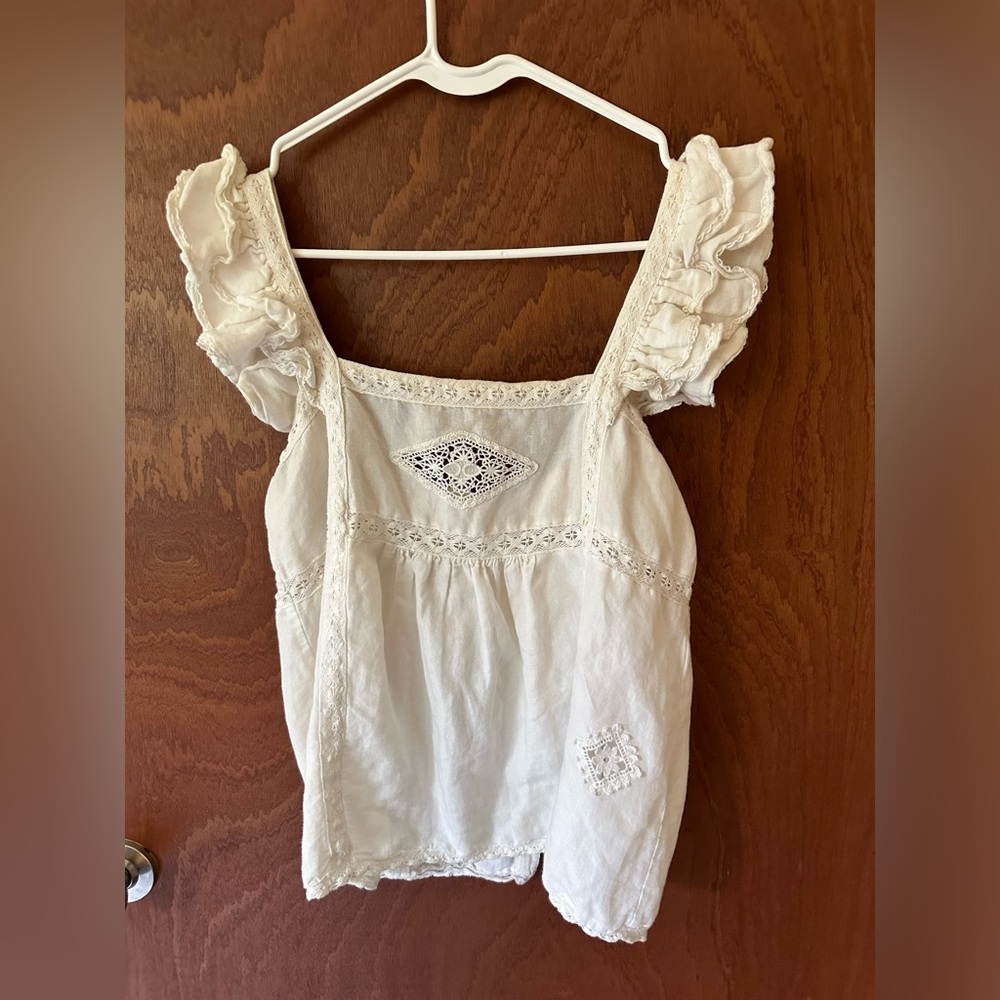 Sezane camisole tank top in ecru